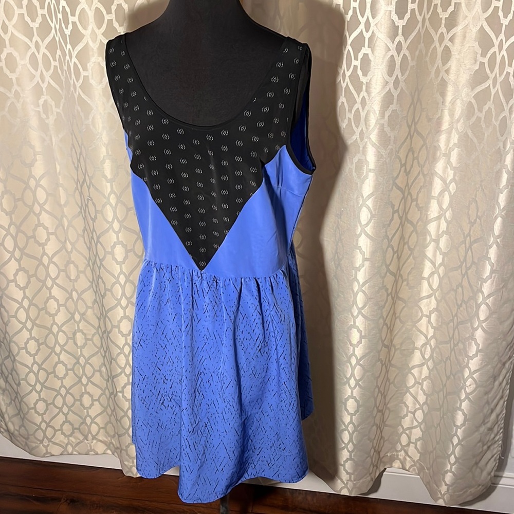 Blue and black Attention size 10 dress with zipper back